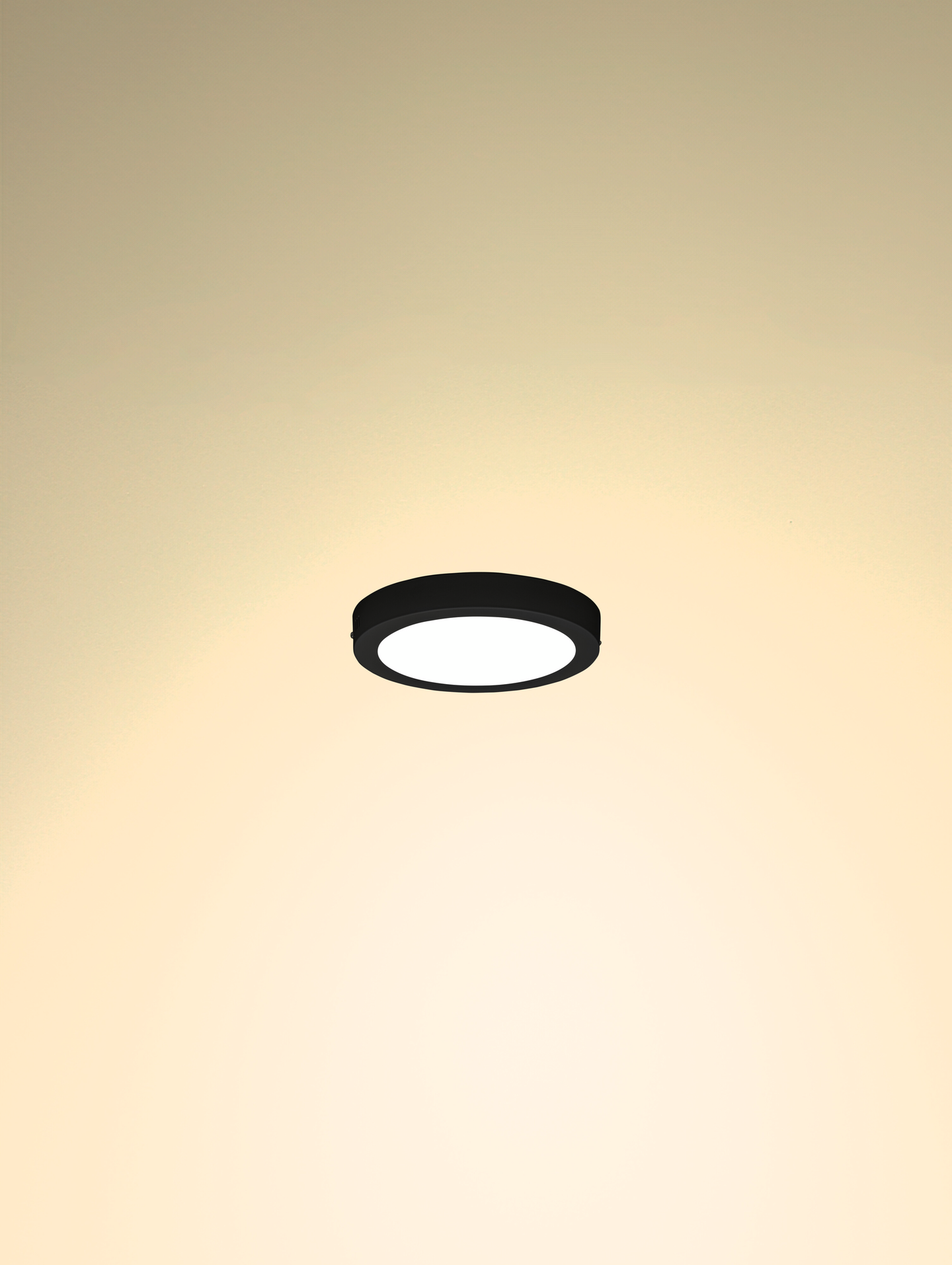 Plafondi Airam Aella 225 3CCT 15W IP20 musta