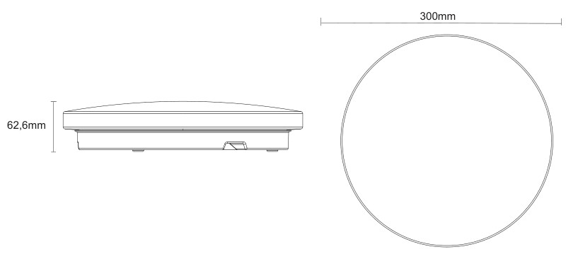 Plafondi Airam Gaia slim R30015W/3CCT 3-stdim