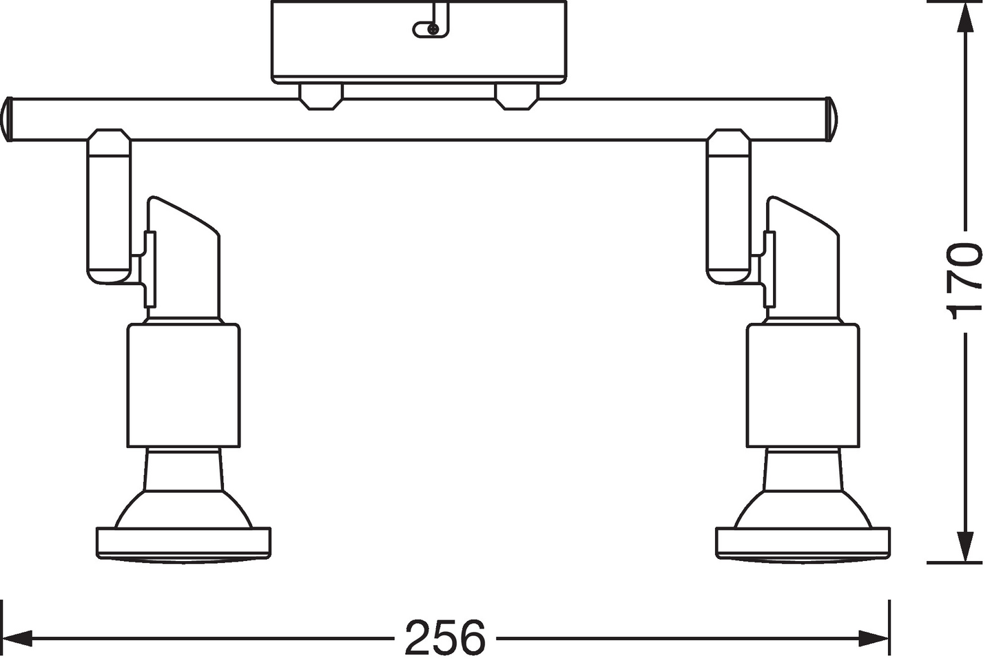 Led-kohdevalaisin OSRAM Spot LED GU10 2x2,6W 2700K 2x230lm