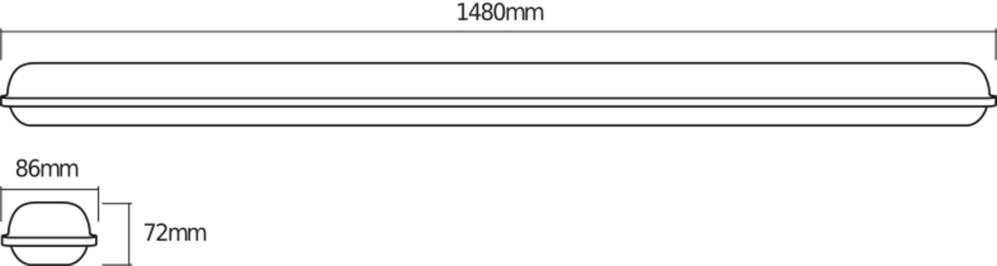 Led-valaisin OSRAM Submarine 1,5m 48W 4000K 4000lm IP65