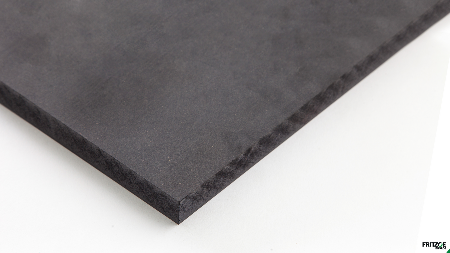 MDF WOODWORLD SVART 12X1200X600