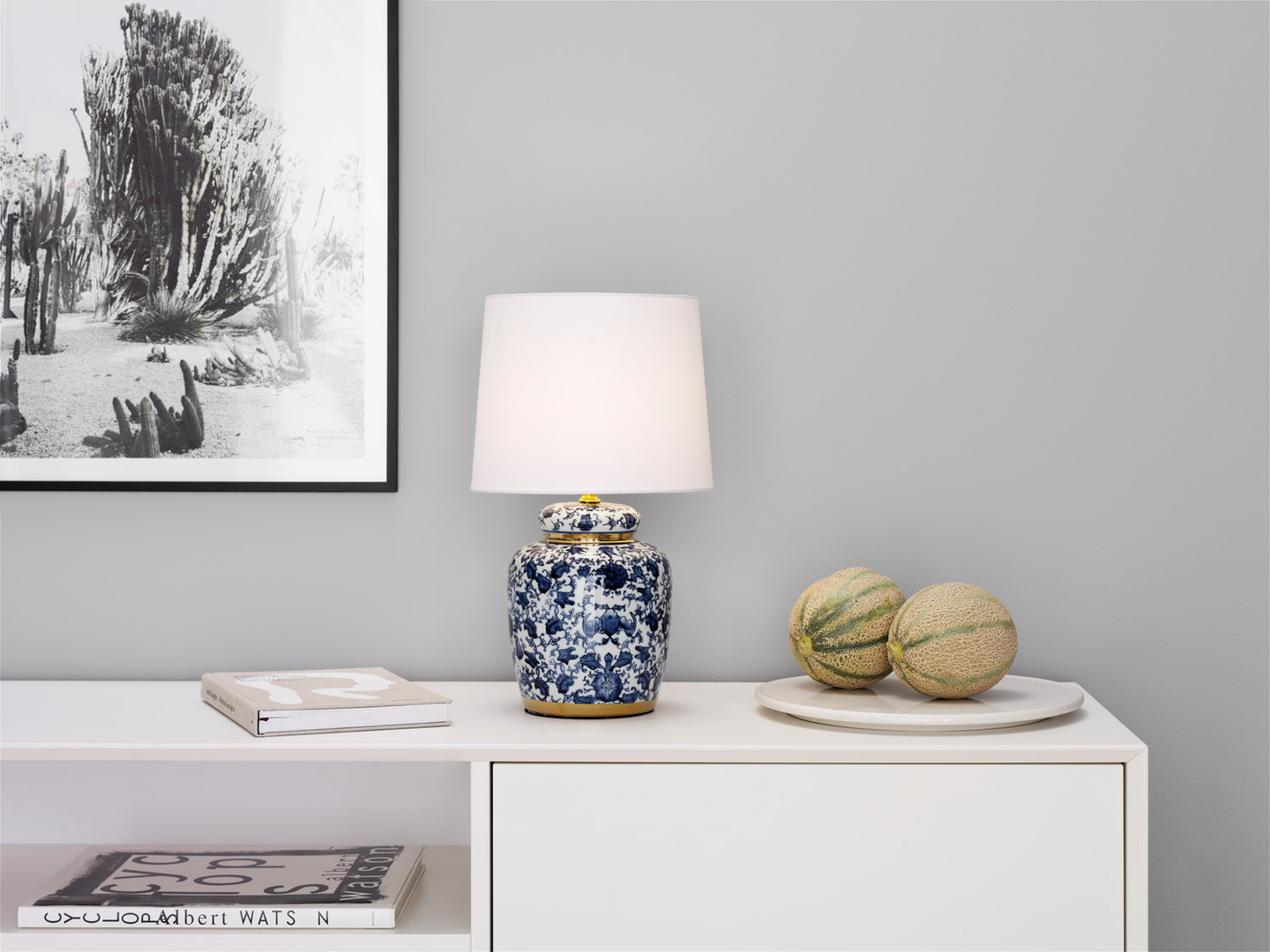 Pöytävalaisin Cottex Klassisk 44cm sininen