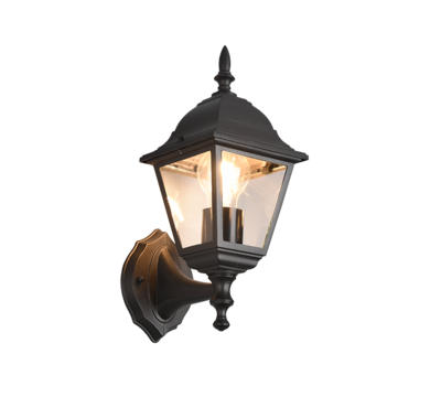 Ulkoseinävalaisin TRIO Livenza E27 musta lyhty ylöspäin