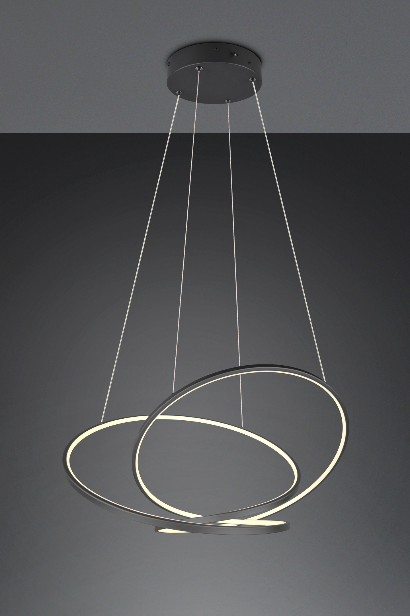 Riippuvalaisin TRIO Darvin led 52W 6700lm 84cm musta