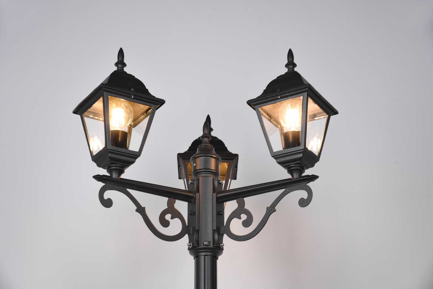 Ulkopylväsvalaisin TRIO Livenza E27 3-osainen 200cm musta