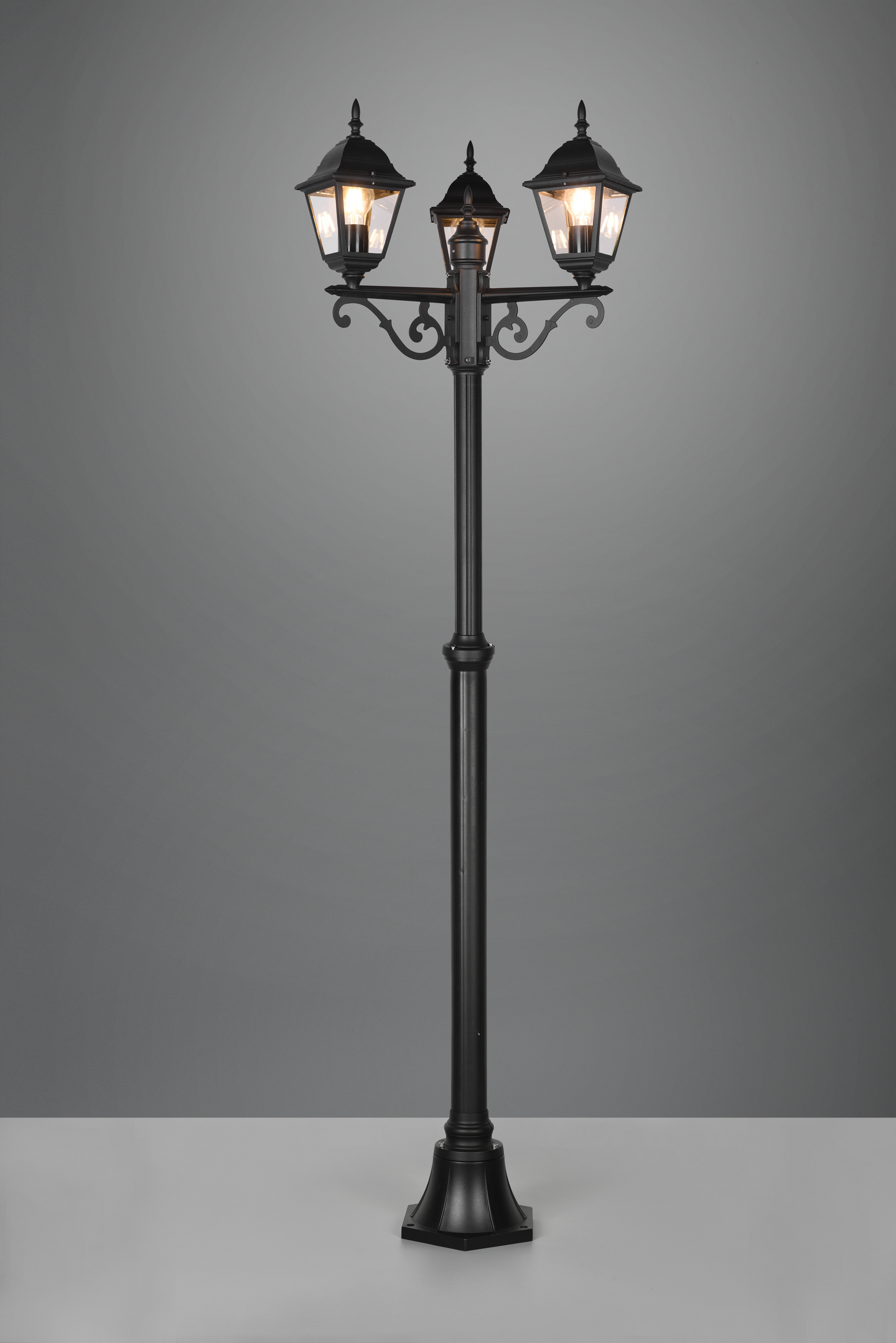 Ulkopylväsvalaisin TRIO Livenza E27 3-osainen 200cm musta