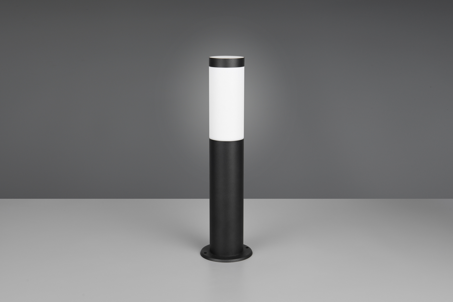 Ulkopylväsvalaisin TRIO Trioto E27 45cm musta/valkoinen