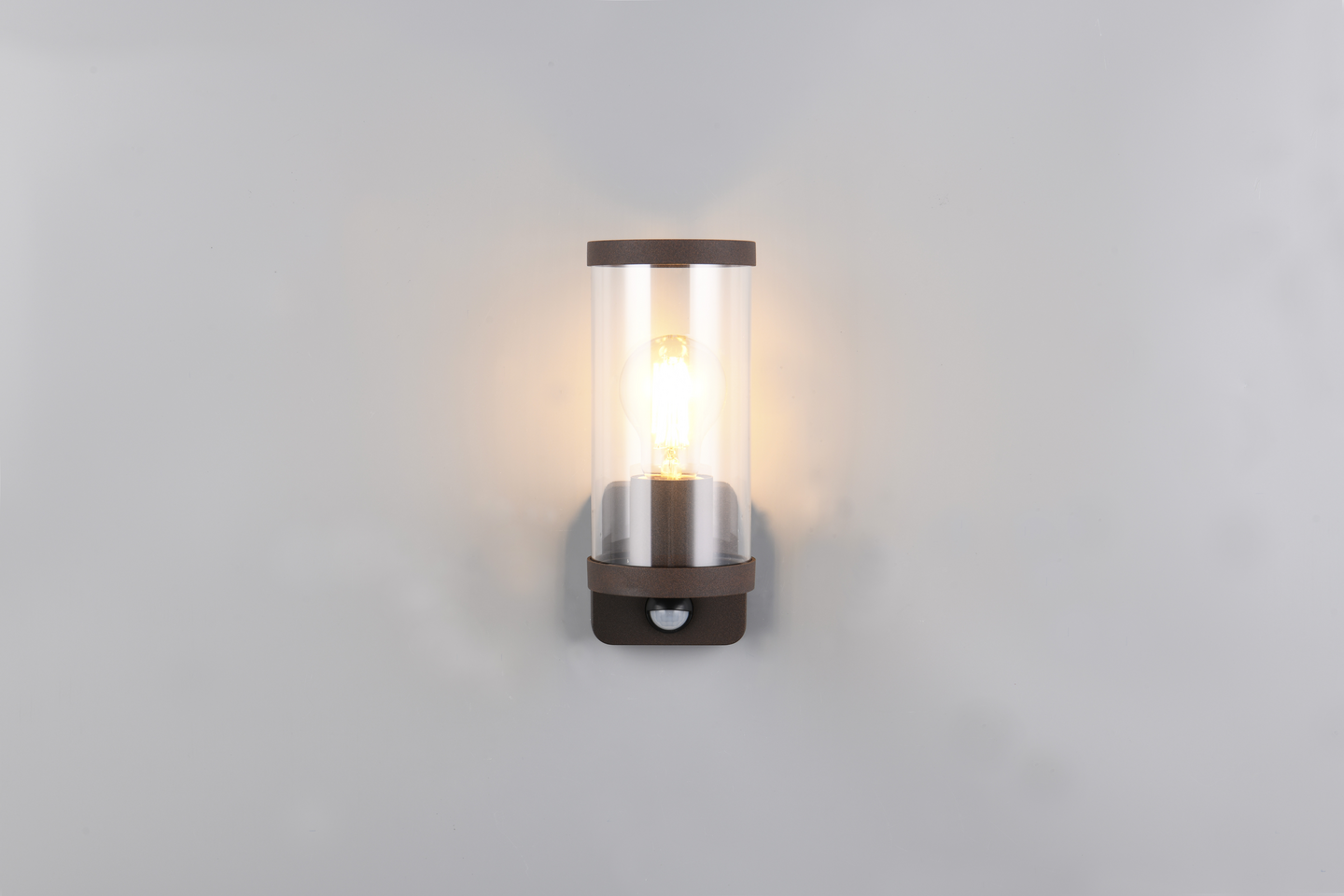 Ulkoseinävalaisin TRIO Bonito E27 liiketunnistin rustiikki