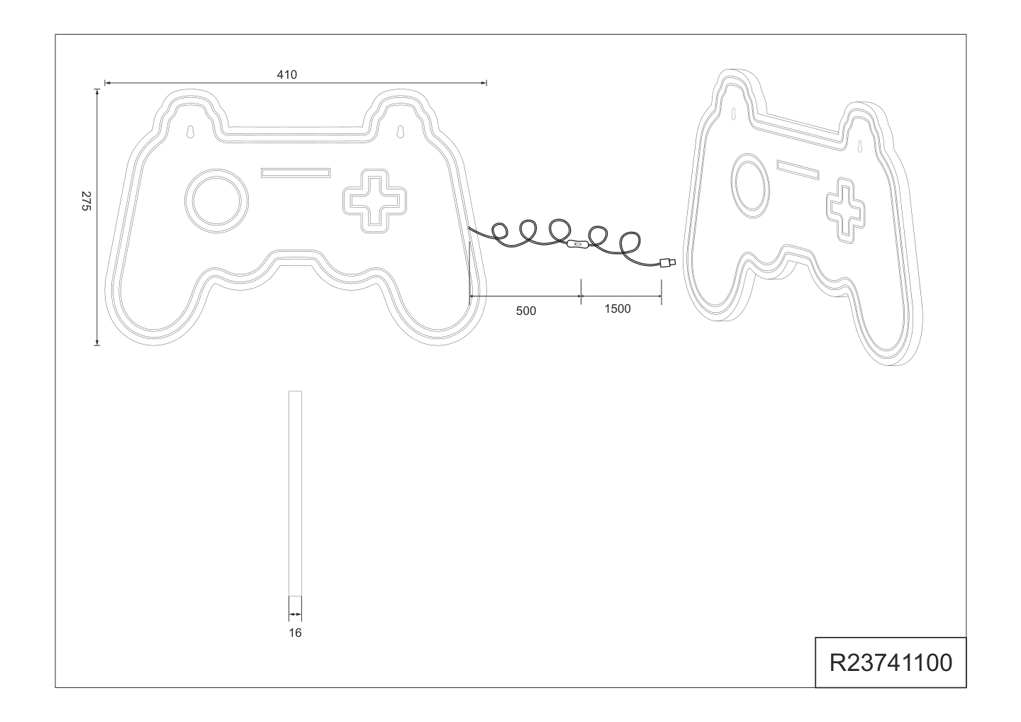 Seinävalaisin TRIO Gamer neonkyltti led 5W