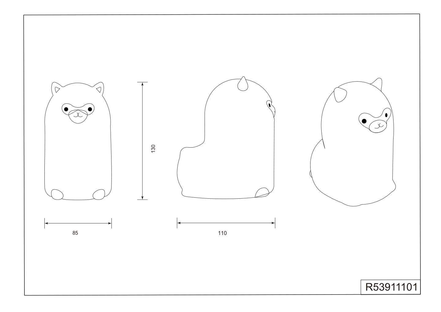 Pöytävalaisin TRIO Paky led 0,5W 40lm valkoinen RGBW