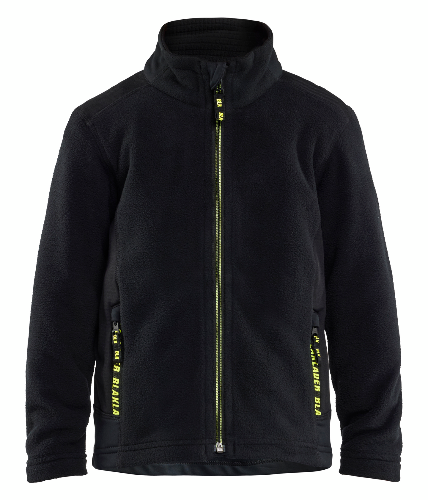Microfleecejakke 520610109933 Barn Svart/varselgul 134/140 - Blåkläder