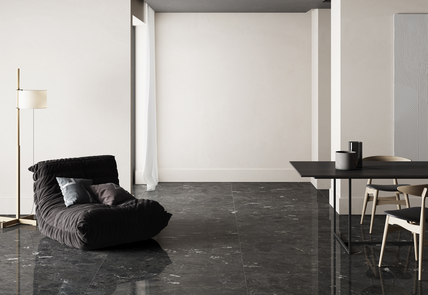 Lattialaatta Mystery 60x120 Black Polished 1,44m²