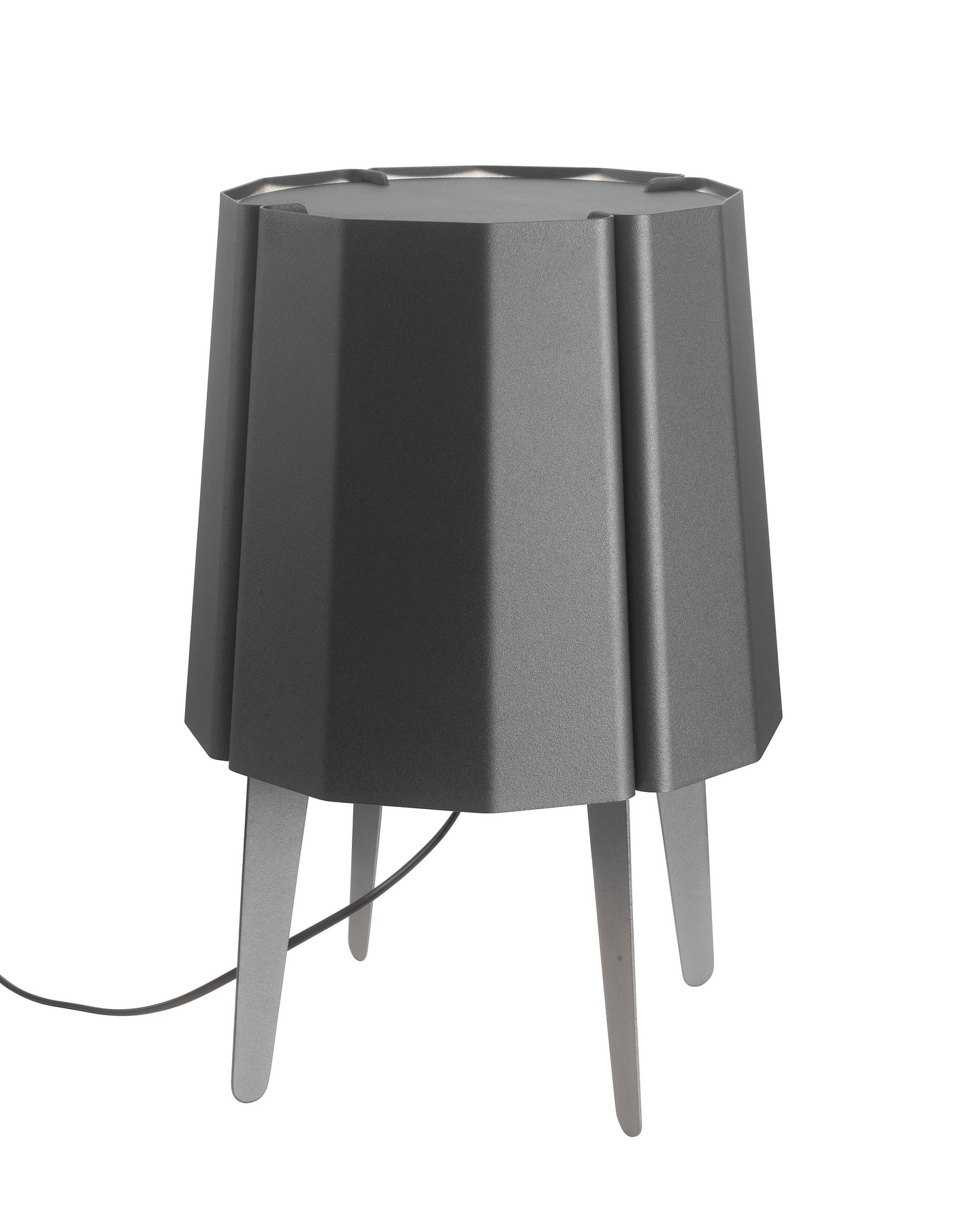 Pöytävalaisin Airam Laune E27 tummanharmaa helmiäinen