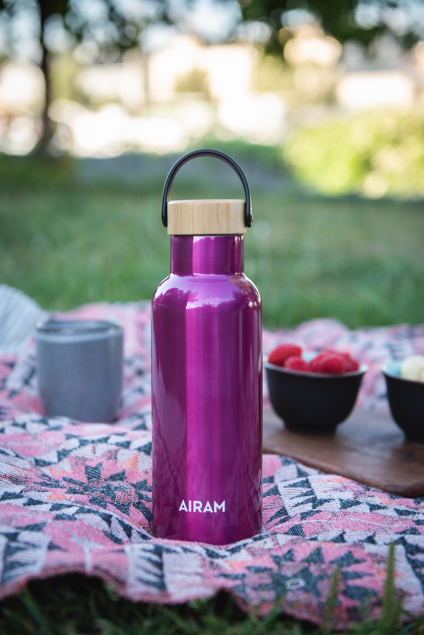 Juomapullo Teräs Roosa nauha 0,5L