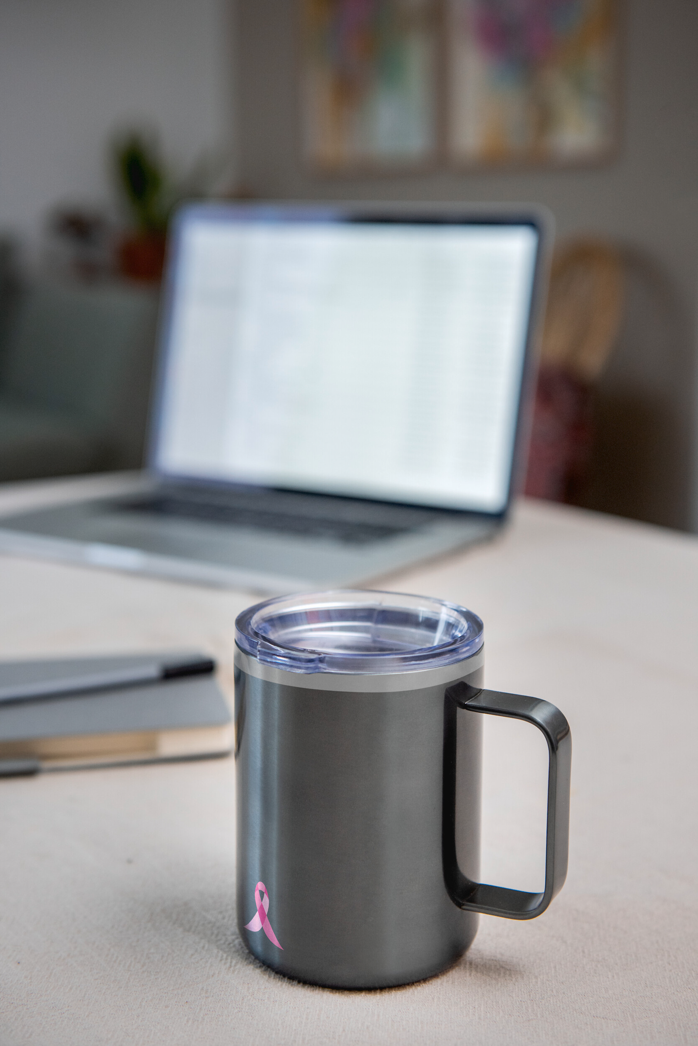 Teräsmuki Roosa nauha 0,45L