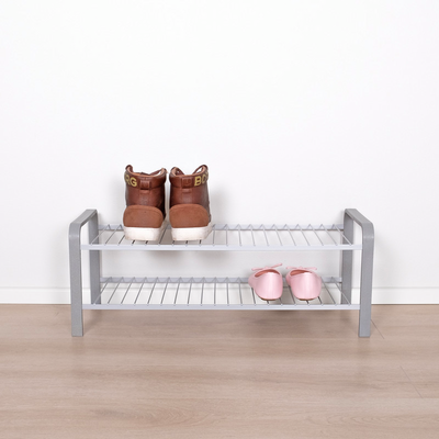 Kenkäteline LM 390 WOOD 470mm hopea