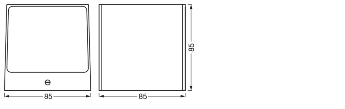 Led-seinävalaisin OSRAM Smart+ WiFi Brick UpDown RGBW 550lm IP44 tumman harmaa