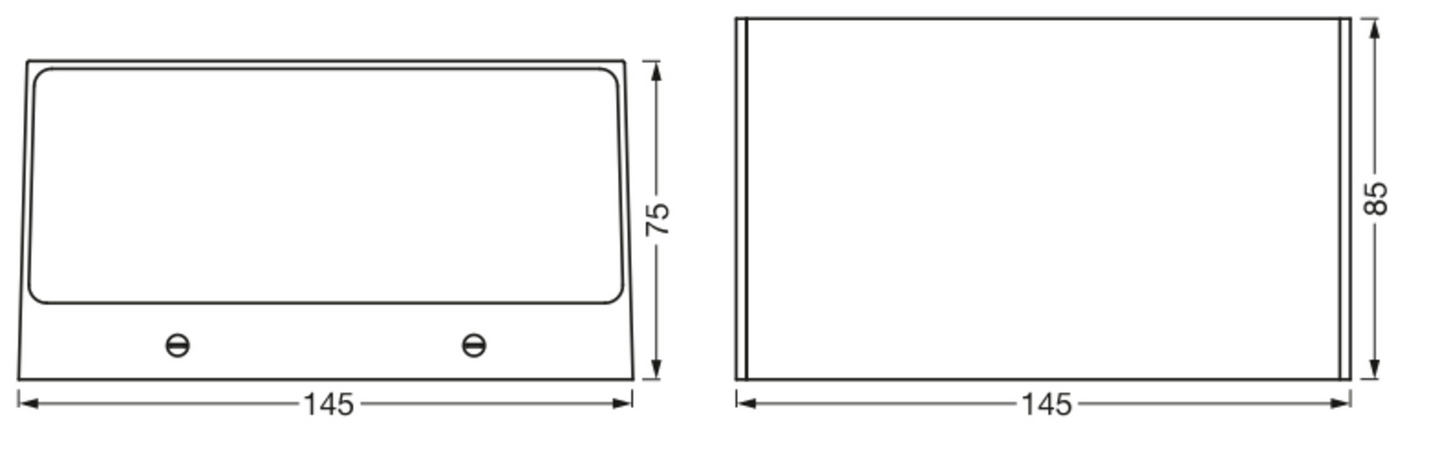 Led-seinävalaisin OSRAM Smart+ WiFi Brick Wide UpDown RGBW 600lm IP44 harmaa