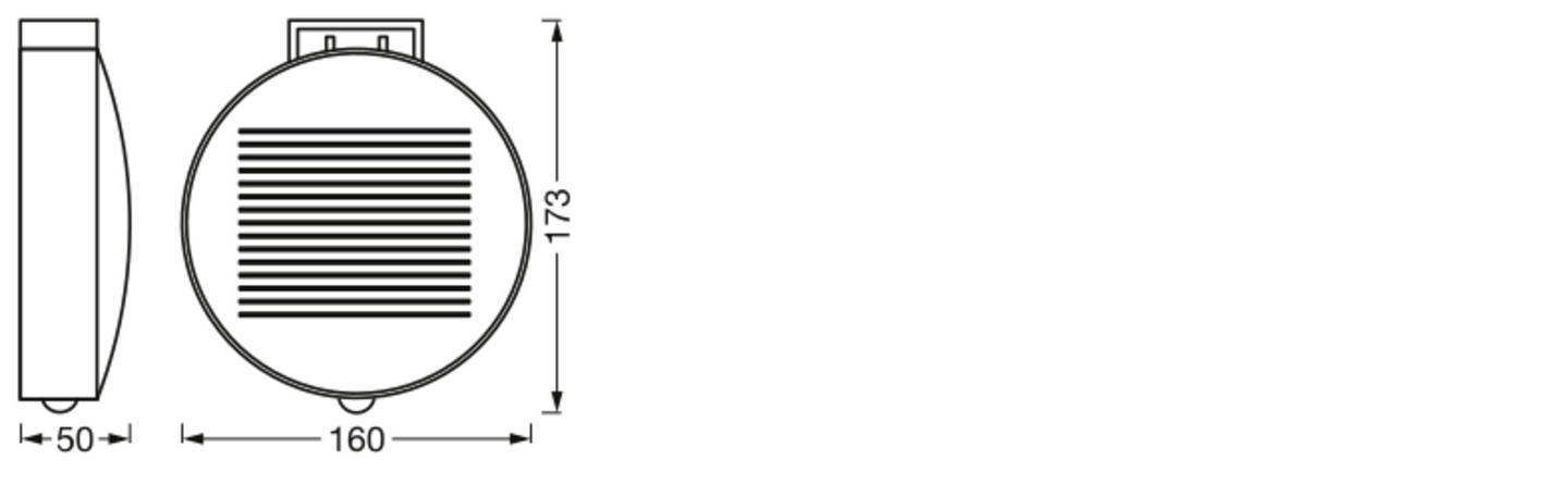 Led-seinävalaisin OSRAM Endura Solar Tossa 6W 3000K 500lm IP44 tunnistimella