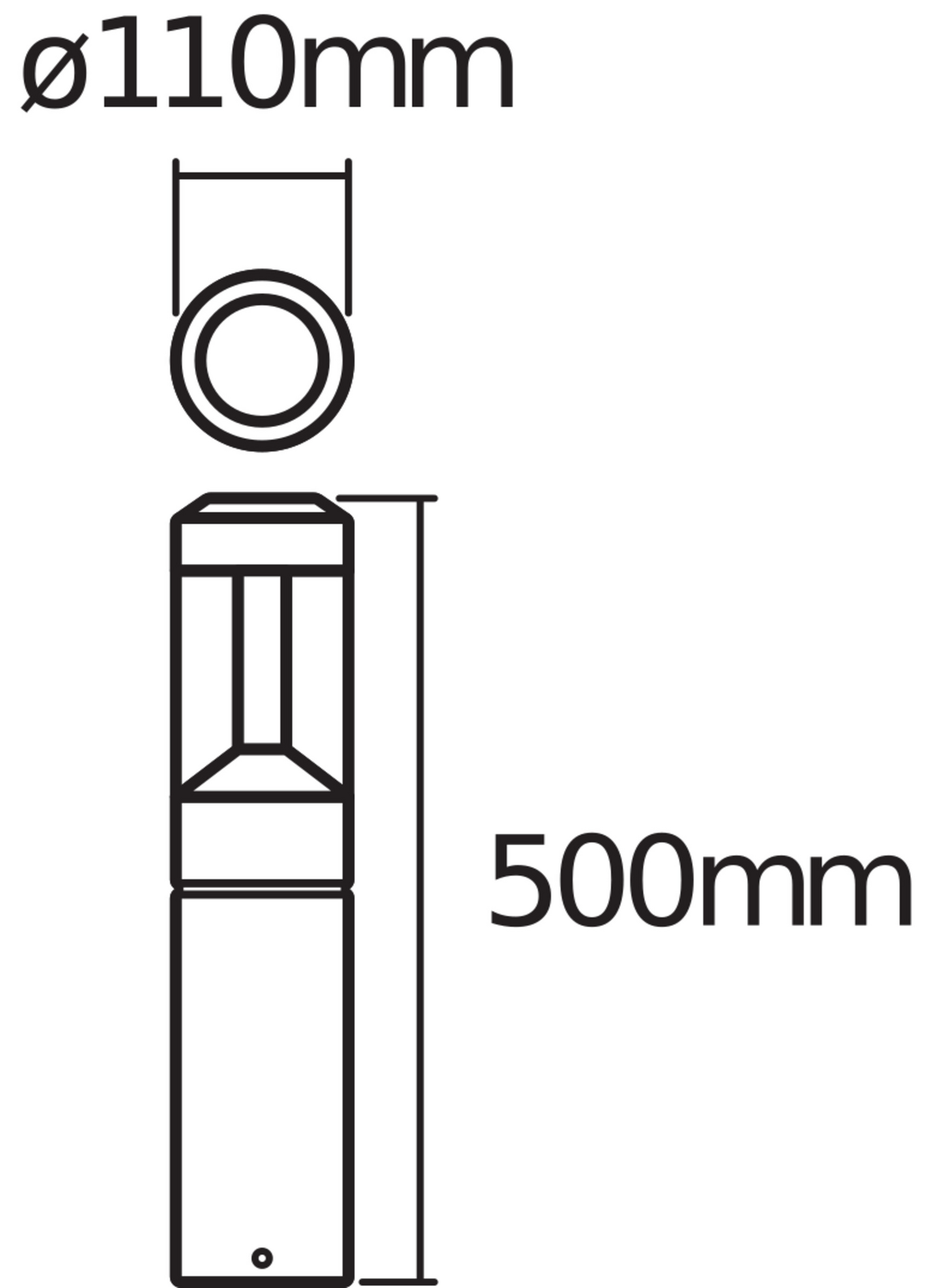 Led-pollarivalaisin OSRAM Endura Style Modern 50cm 12W 3000K 610lm IP54 harmaa