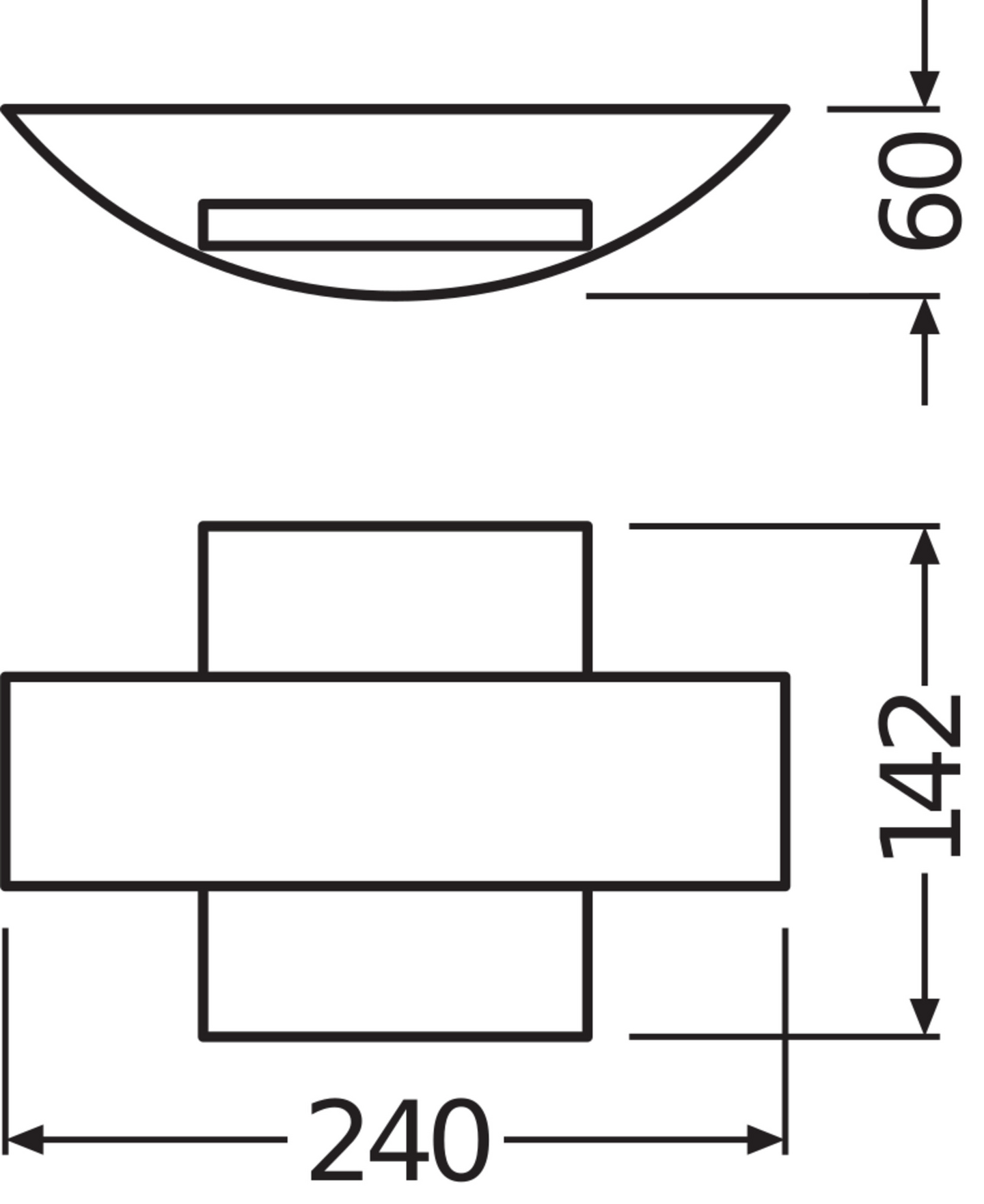 Led-seinävalaisin OSRAM Endura Style Shield 11W 3000K 410lm IP44 tumman harmaa