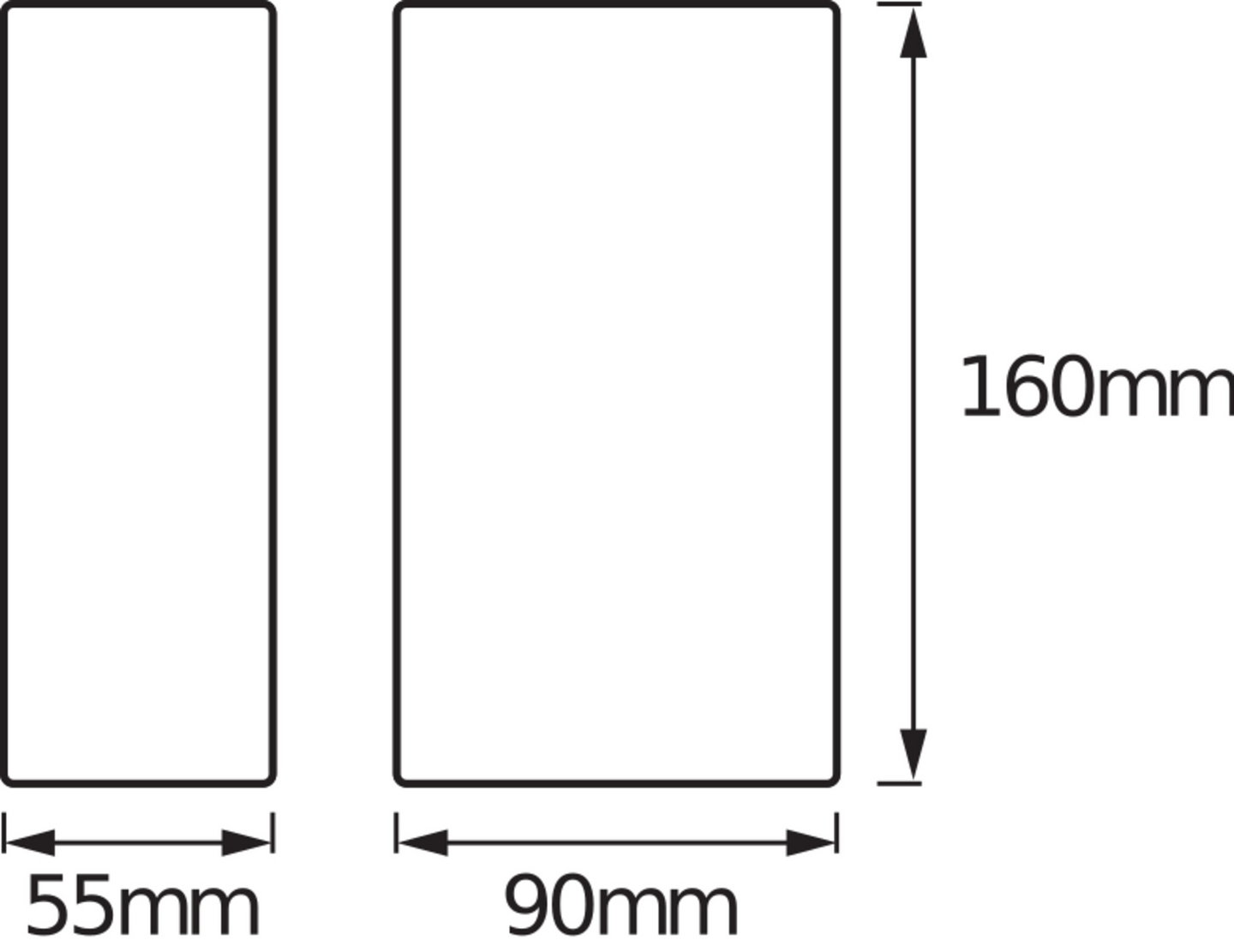Led-seinävalaisin OSRAM Endura Style UpDown 12W 3000K 700lm IP54 alumiini