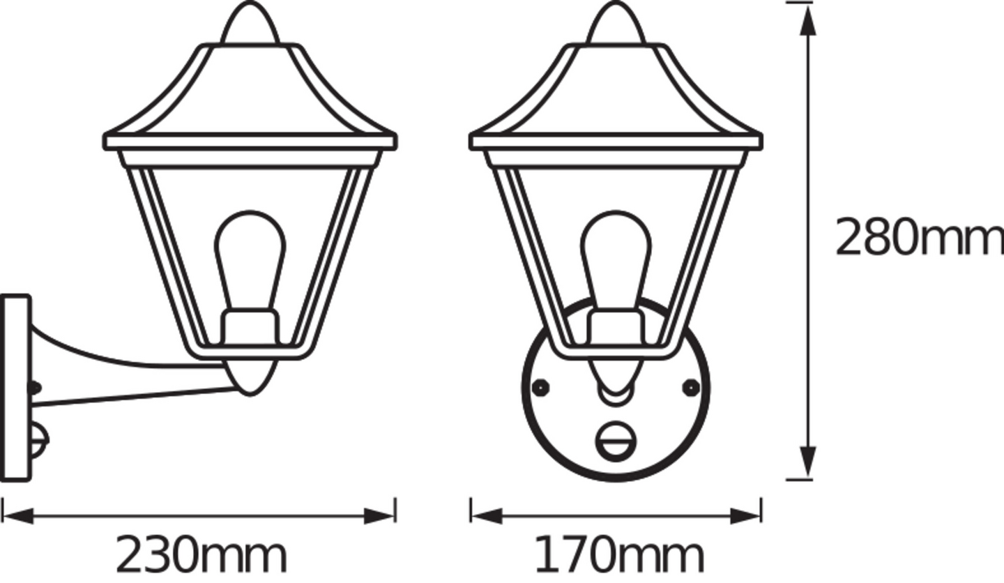 Led-seinävalaisin OSRAM Endura Classic Tradition E27 Gold IP44 tunnistimella