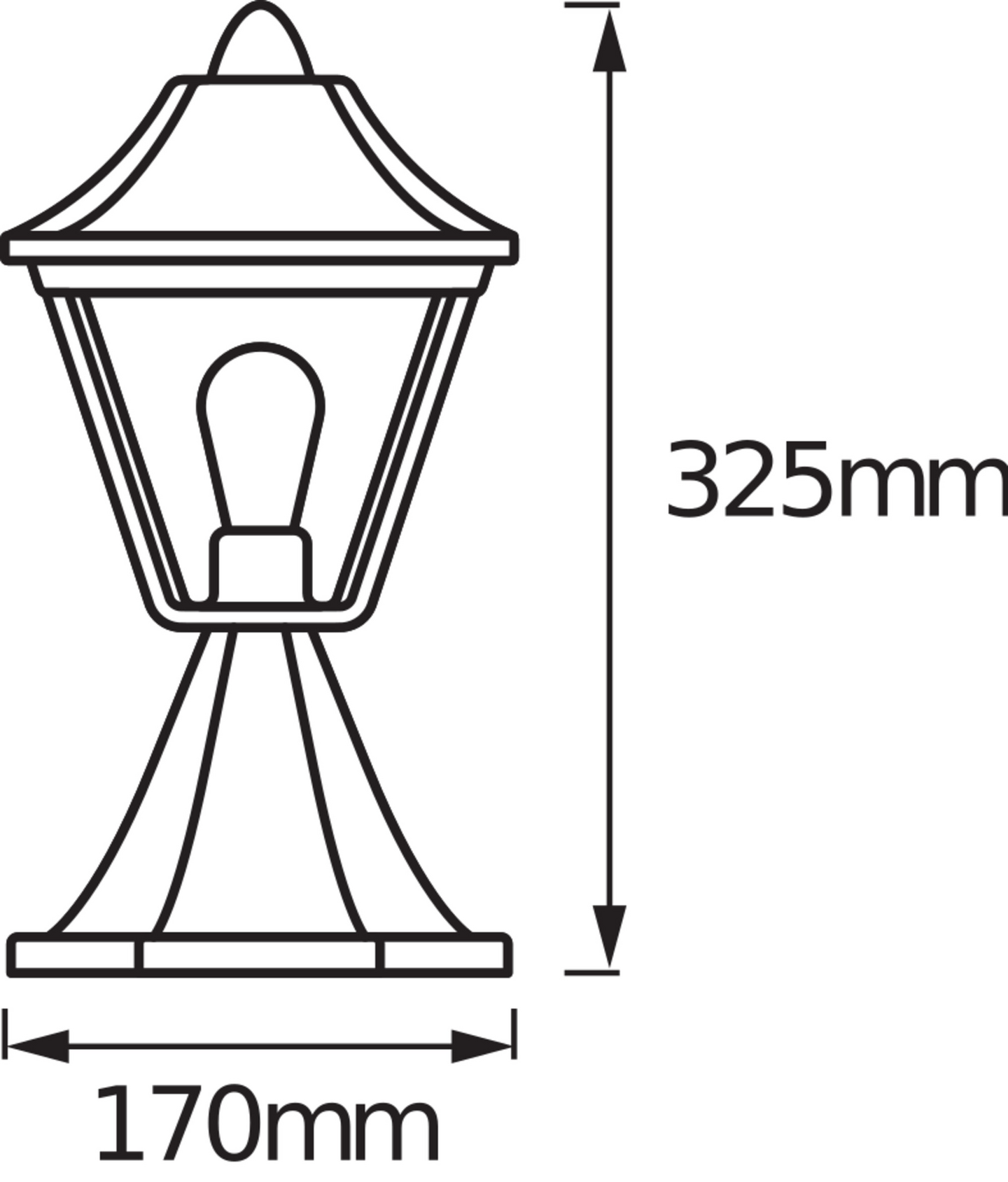 Led-pollarivalaisin OSRAM Endura Classic Tradition 33cm E27 Gold IP44