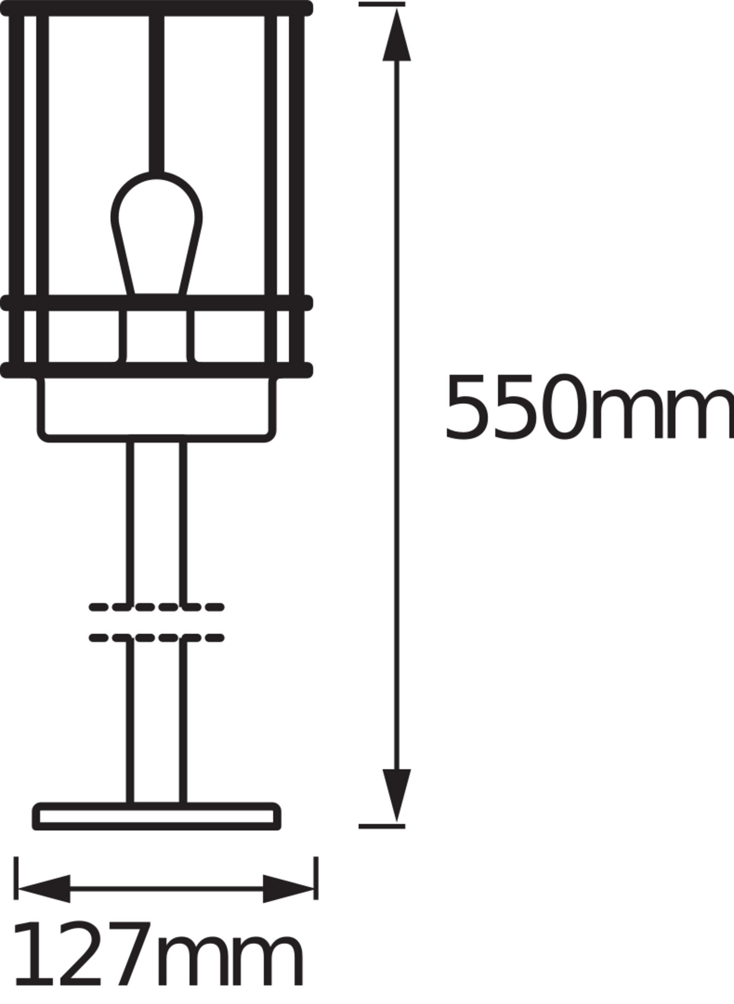 Led-pollarivalaisin OSRAM Endura Classic Post E27 teräs IP44