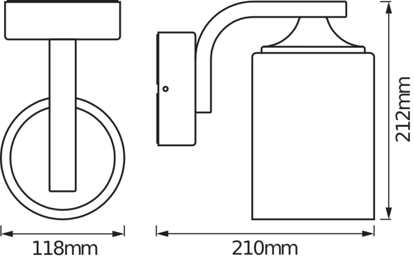 Led-seinävalaisin OSRAM Endura Classic Lantern E27 IP43 musta