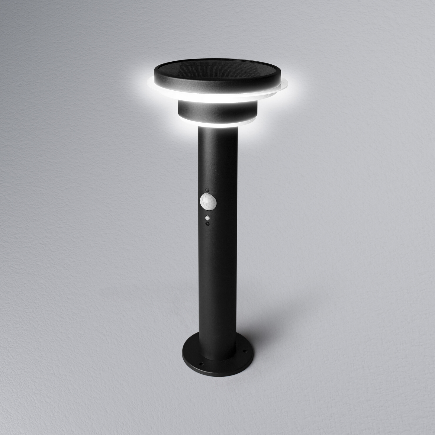 Led-seinävalaisin OSRAM Endura Style Solar Post 6W 3000K 400lm IP44 musta