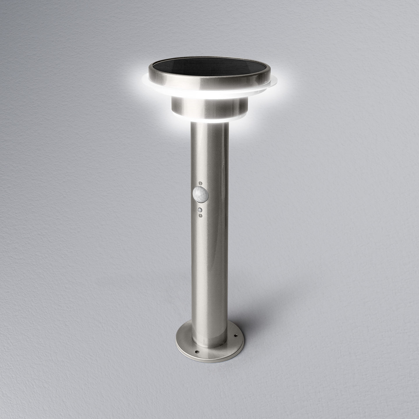 Led-seinävalaisin OSRAM Endura Style Solar Post 6W 3000K 400lm IP44 teräs