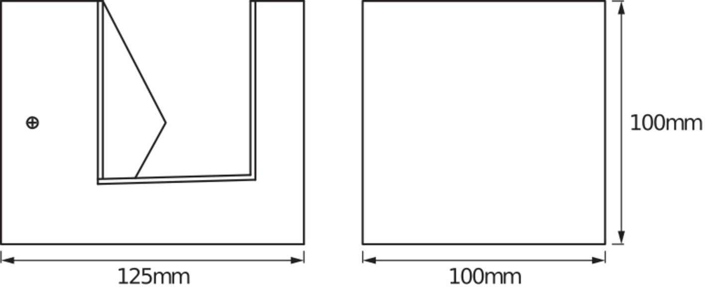 Led-seinävalaisin OSRAM Endura Style Pyramid Wall 9W 3000K 600lm IP44 teräs