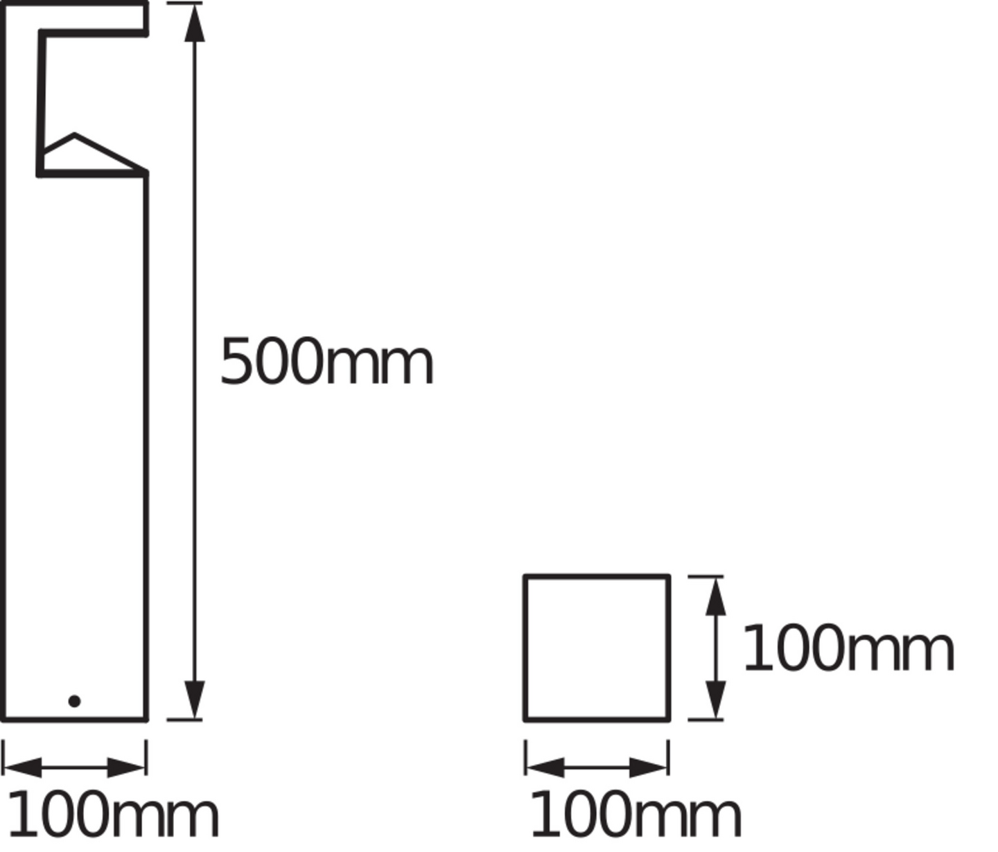 Led-pollarivalaisin OSRAM Endura Style Pyramid Post 9W 3000K 600lm IP44 teräs