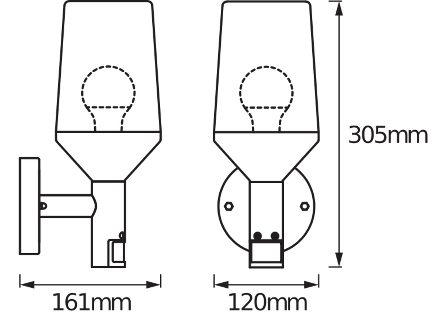 Led-seinävalaisin OSRAM Endura Classic Calice E27 IP44 tunnistimella