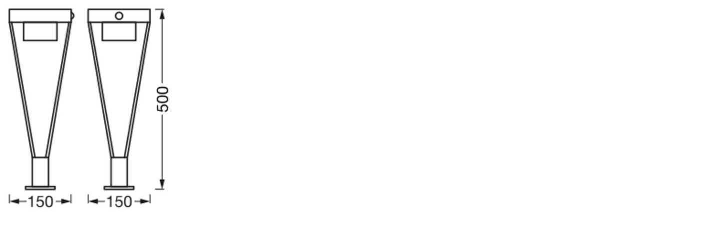 Led-pollarivalaisin OSRAM Endura Style Solar Bouquet 50cm IP44 tunnistimella