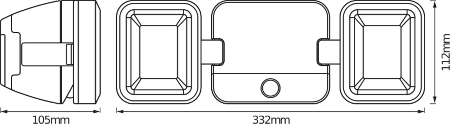 Led-tunnistinvalaisin OSRAM Spotlight Battery Double 10W 4000K 480lm musta