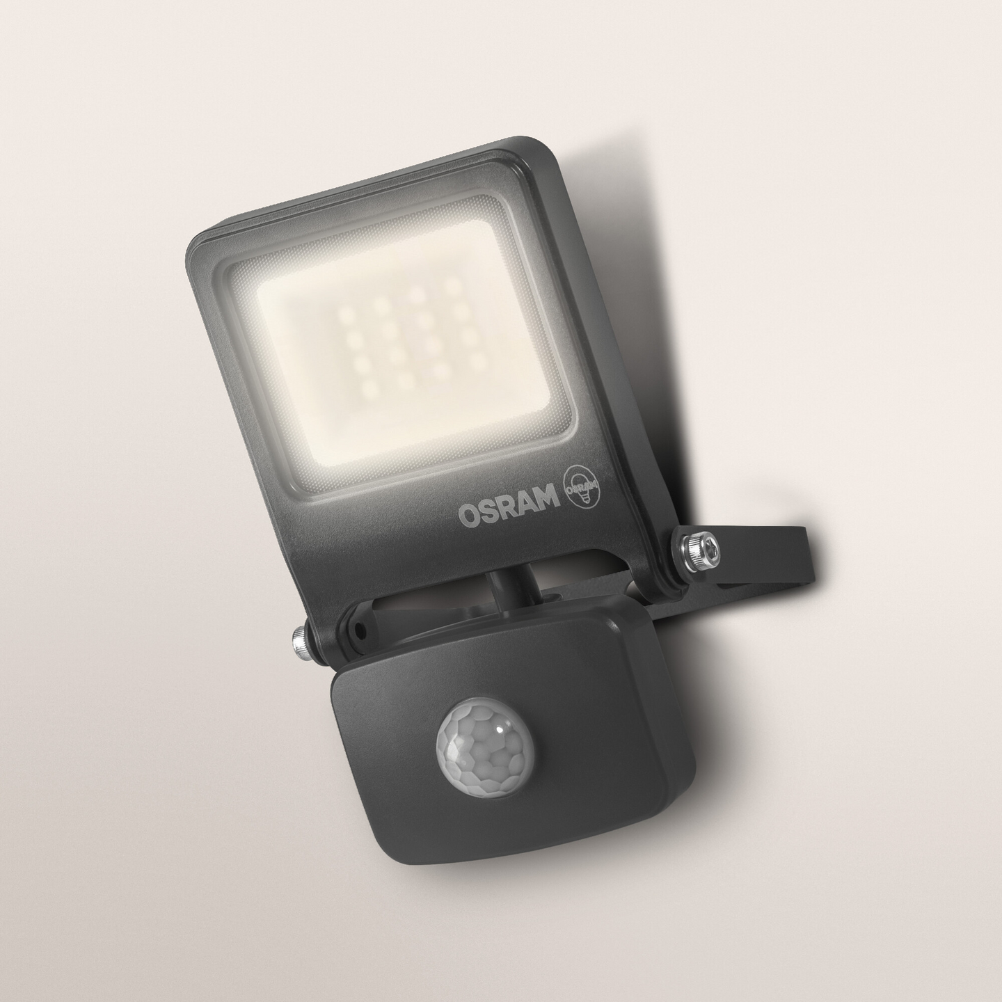 Led-valonheitin OSRAM Endura Flood 10W 3000K 1000lm IP44 harmaa tunnistimella