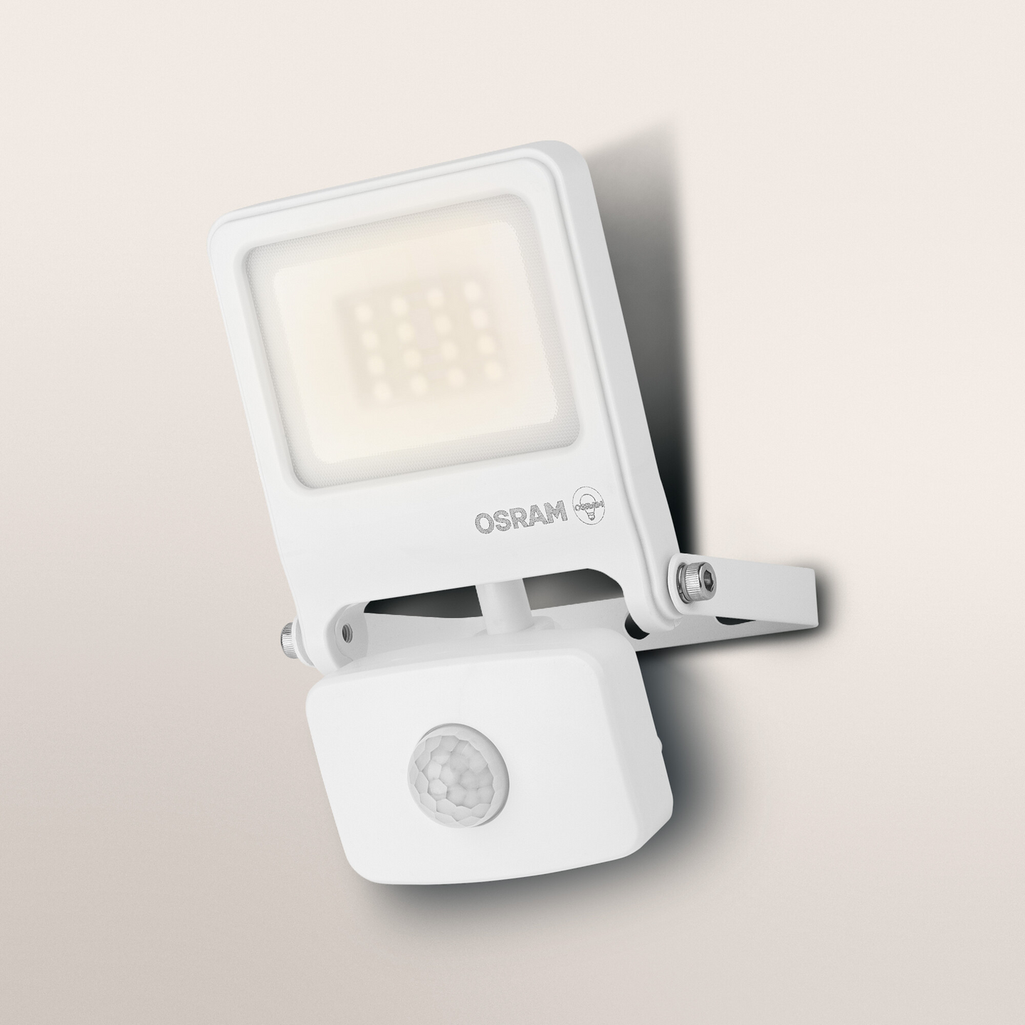 Led-valonheitin OSRAM Endura Flood 10W 3000K 1000lm IP44 valkoinen tunnistimella