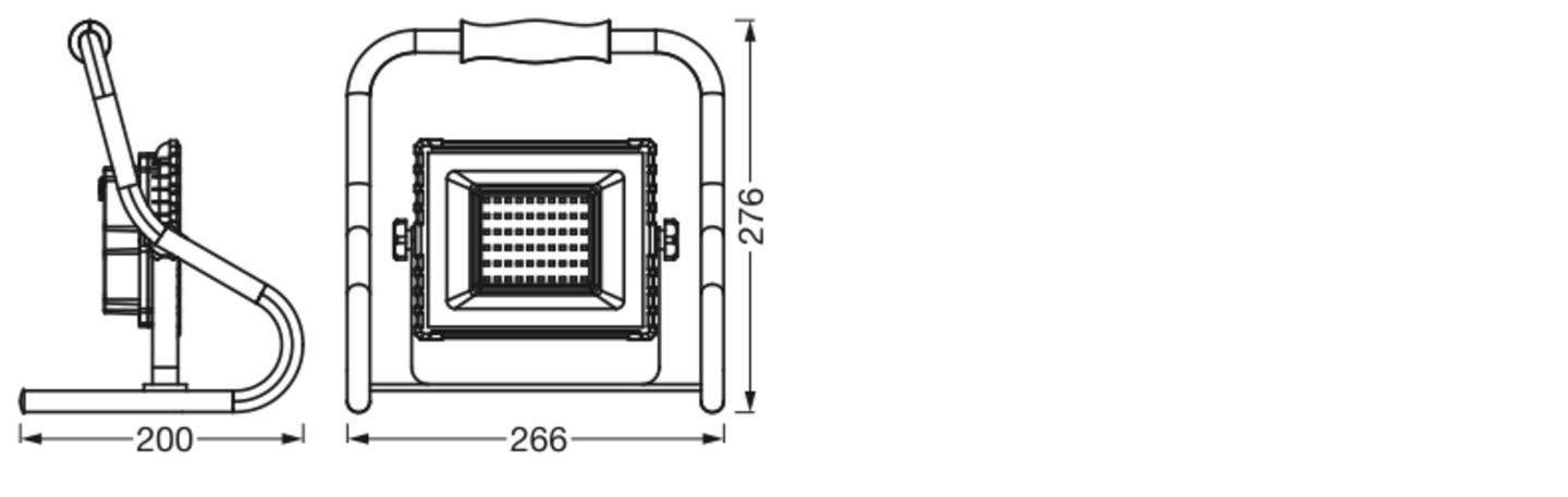 Led-työvalaisin OSRAM Worklight 20W 4000K 1600lm R-jalusta akulla