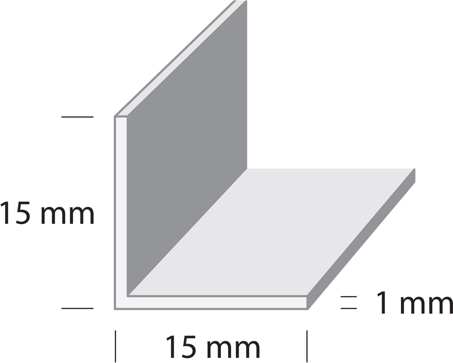 Hobby-kulmalista 15x15mm Carbon Black 2000mm
