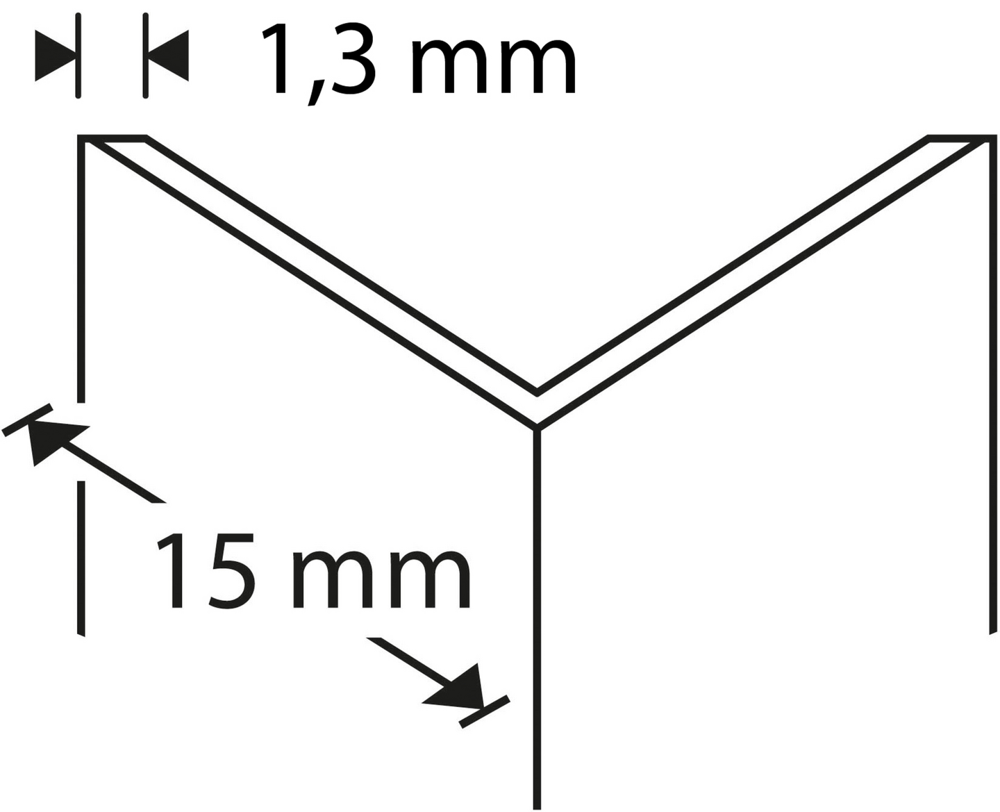 Kulmasuojalista 15x15mm musta muovia 2700mm