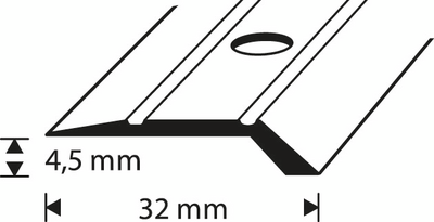 Eritasolista 4,5mm 2,7m kiillotettu alumiini uritettu 7092201