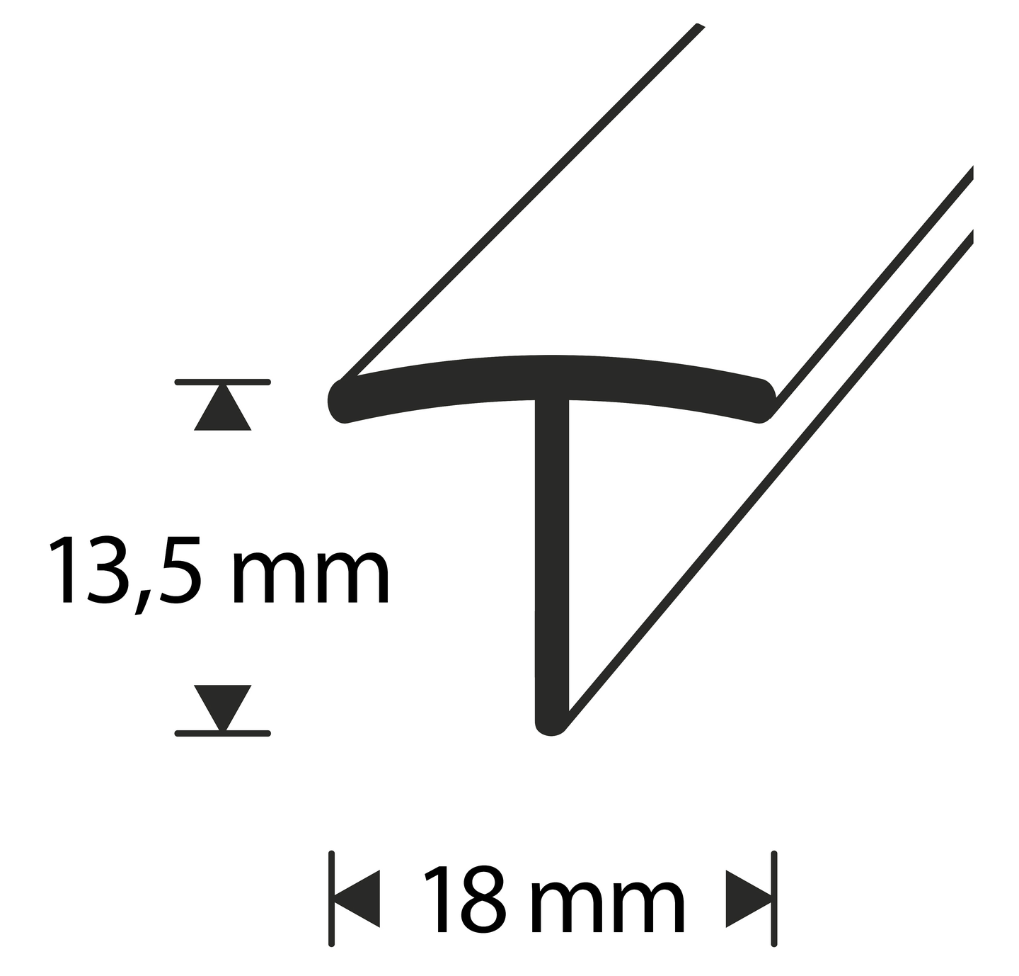T-Lista Dione 18x2700mm T18-410 Valkoinen 2,7m