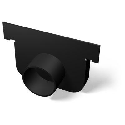 GAVEL TÄT TILL AVVATTNINGSRÄNN MED RÖRSTOS VÄNSTER D50MM