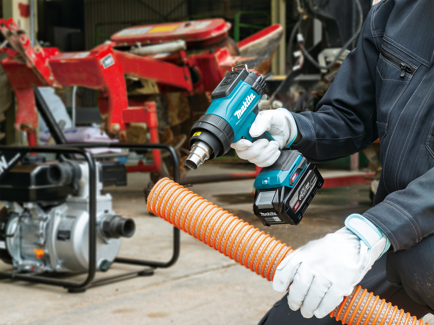 Akkukuumailmapuhallin Makita HG001GZ02 40V XGT runko