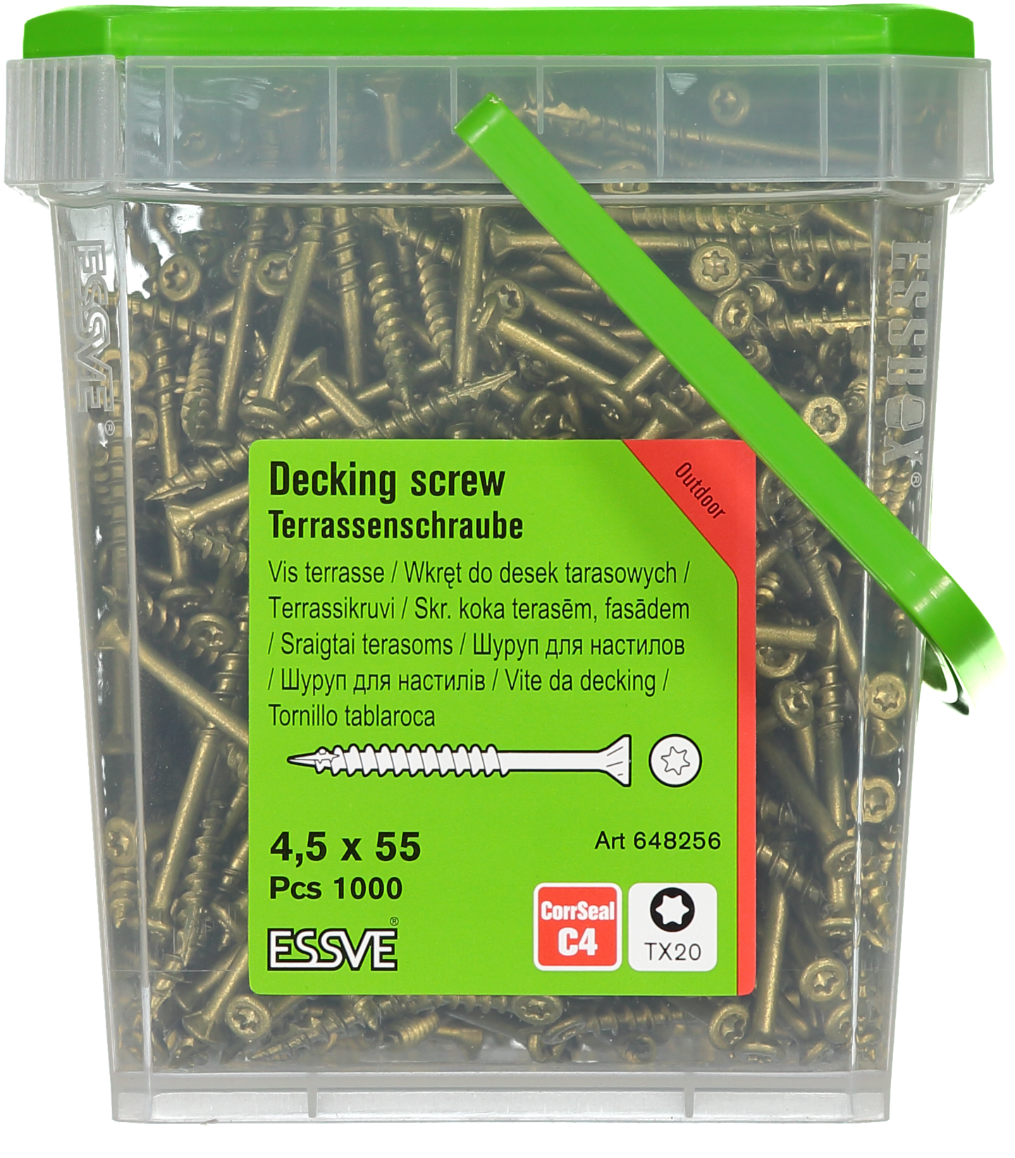 TRALLSKRUV CS 4,5X55MM 1000ST TX20 TRÄREGEL