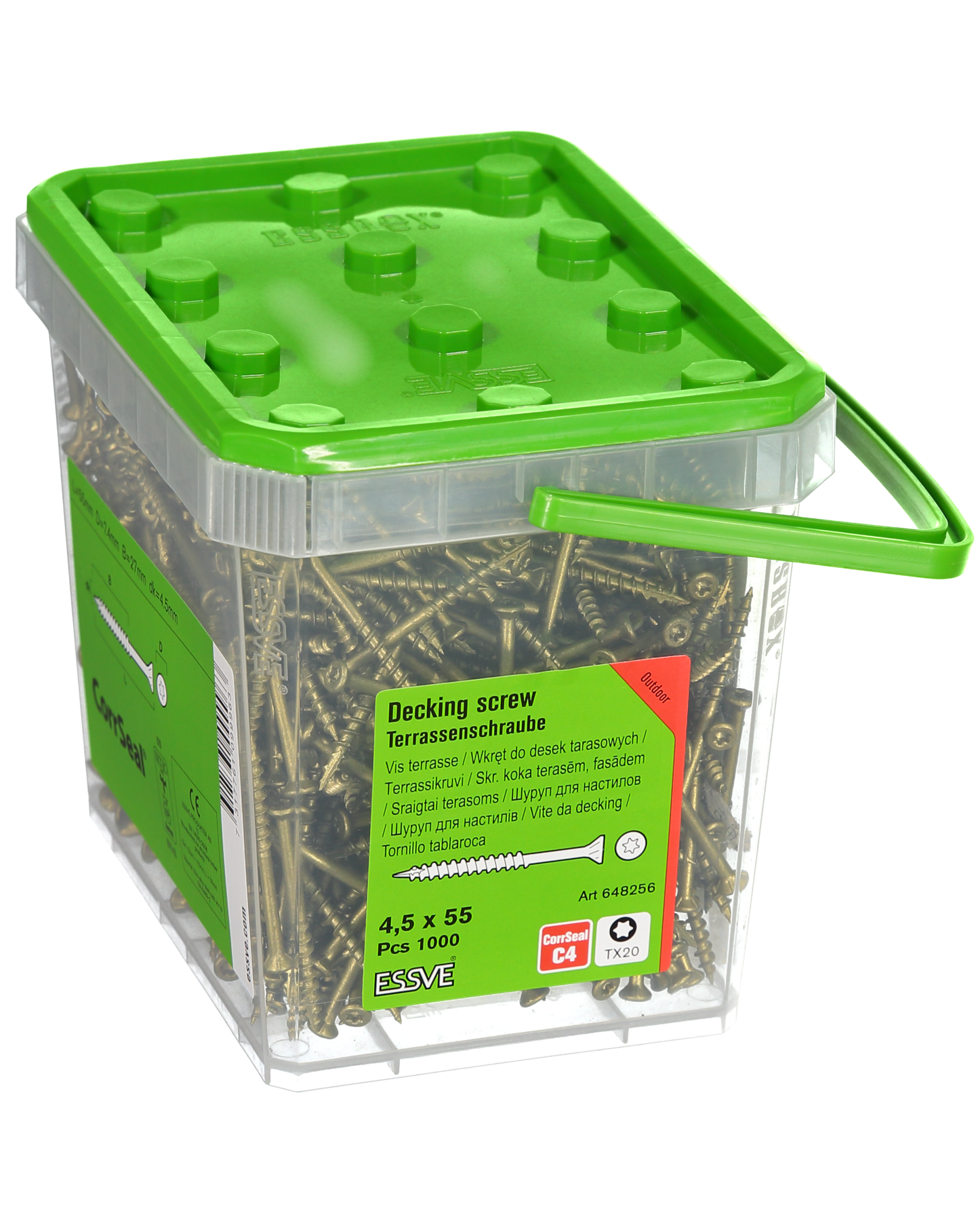 TRALLSKRUV CS 4,5X55MM 1000ST TX20 TRÄREGEL