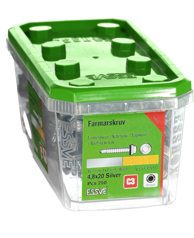 FARMARSKRUV BS SILVER 4,8X20 250ST