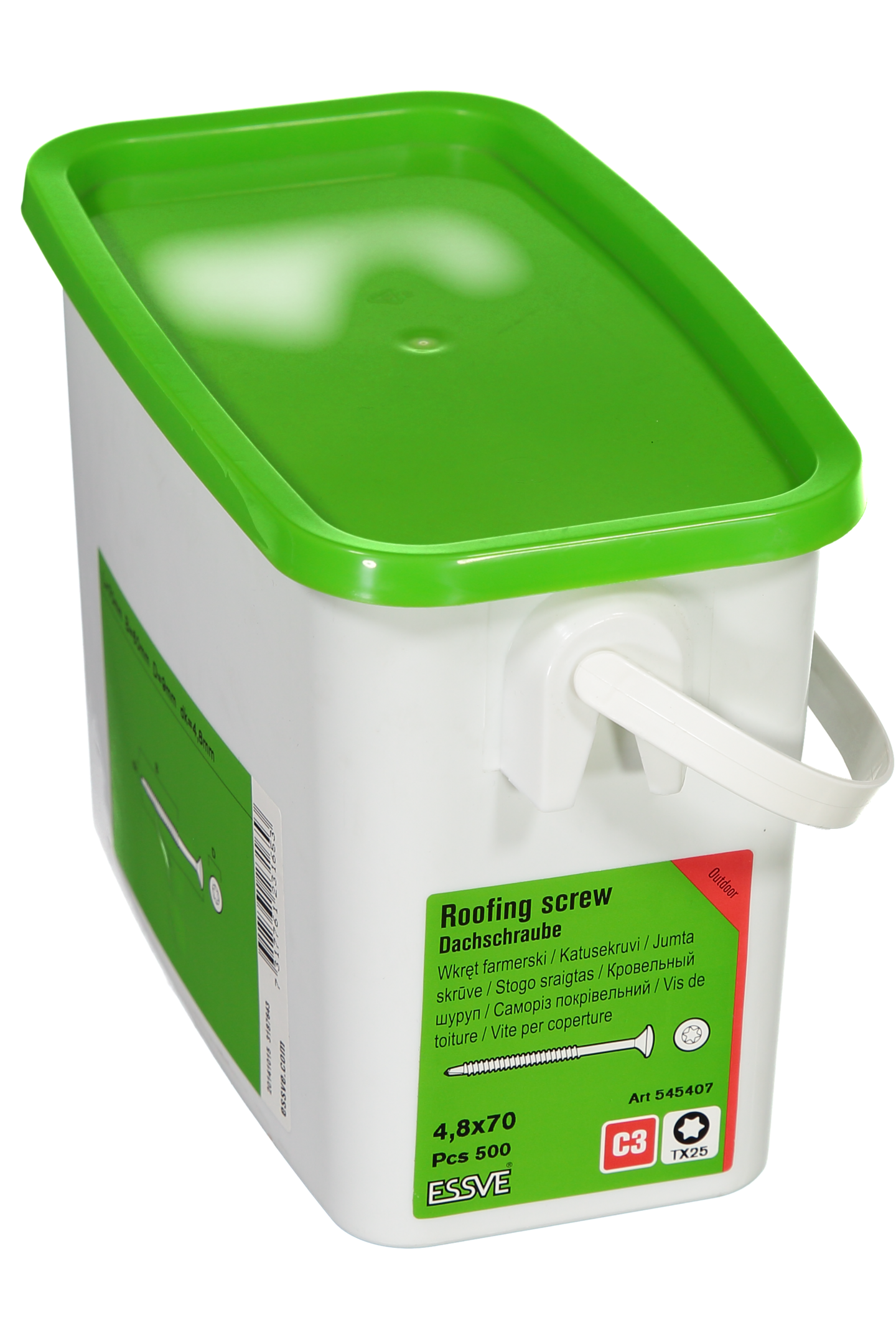 TAKSKRUV ESSVE MED BORRSPETS TX25 SILVER RUSPERT 4,8X70 500ST